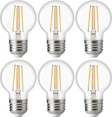60W Equivalent LED Globe Candelabra Bulbs, Dimmable G16.5 LED E26 Chandelier Light Bulbs, 500LM, CRI82, 4W, AC 120V