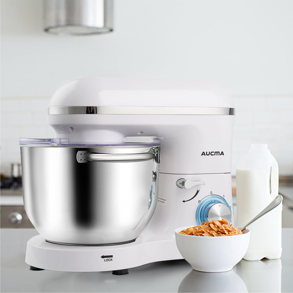 Stand Mixer,6.5-QT 660W 6-Speed Tilt-Head Food Mixer, Kitchen Electric Mixer with Dough Hook, Wire Whip & Beater
