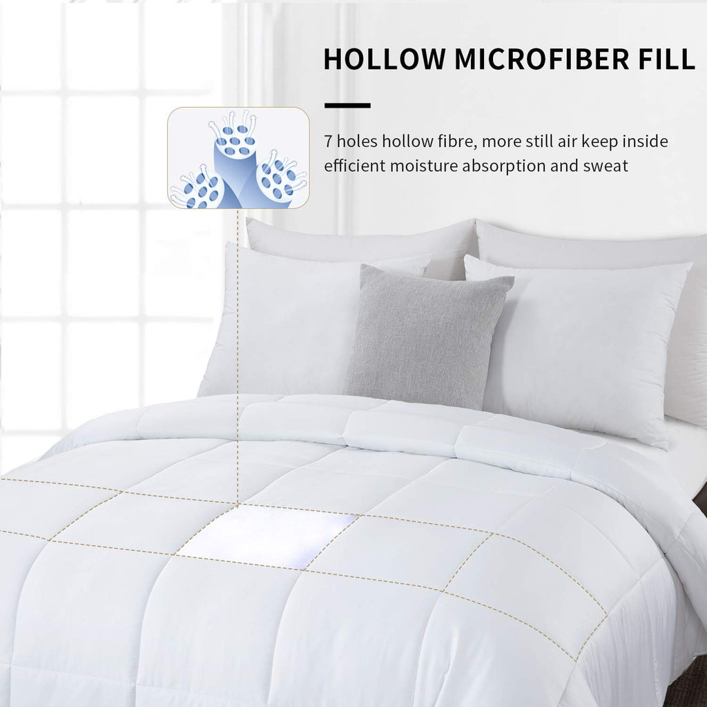 Lightweight Cooling Comforter Super King Size, 100% Viscose Derived from Bamboo Shell Down Alternative Duvet