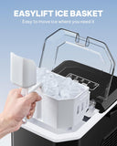 Ice Maker Countertop, Portable Ice Machine with Carry Handle, Self-Cleaning Ice Makers with Basket and Scoop, 9 Cubes