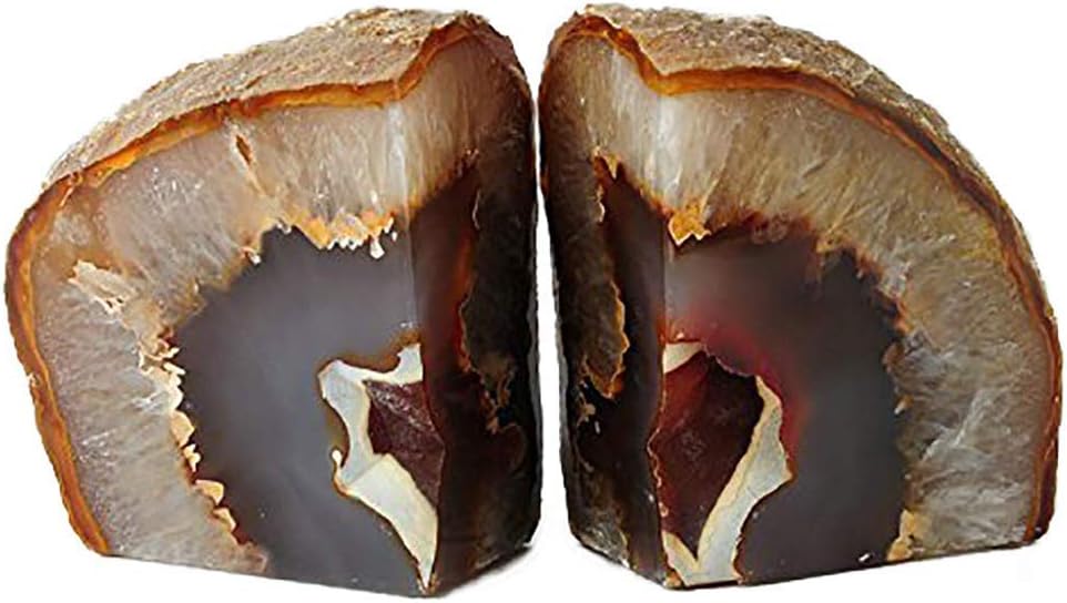Agate Bookends Nature Crystal Coasters for Drinks Perfect Housewarming Gifts Unique
