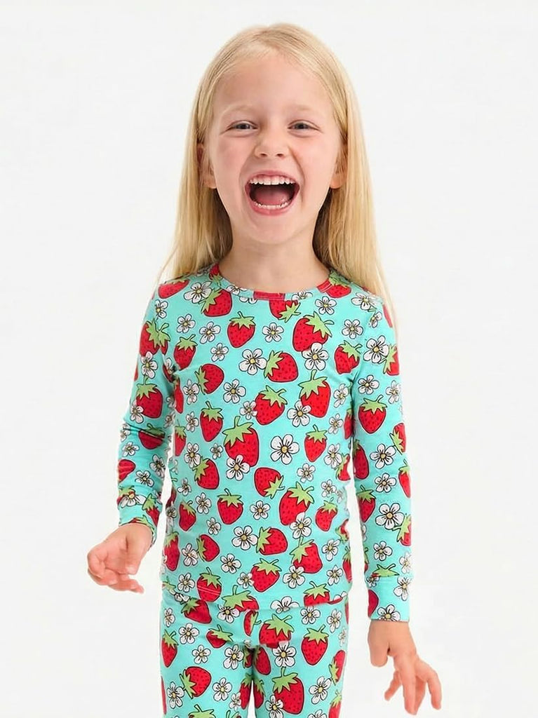 Bamboo Viscose Toddler Girls Snug Fit Pajamas 2 Piece Pjs