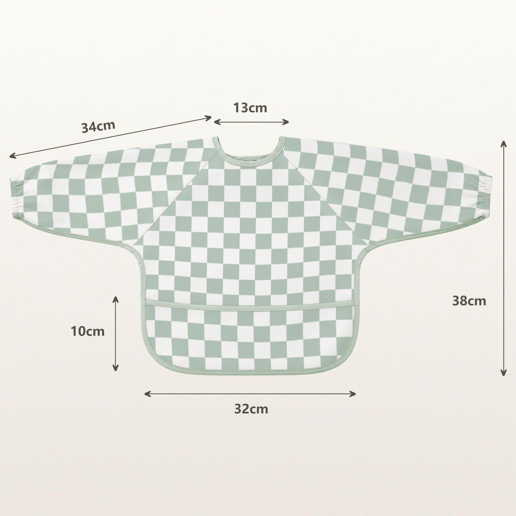 2 Pack Long Sleeve Baby Bibs, Waterproof Smock Bibs for Eating