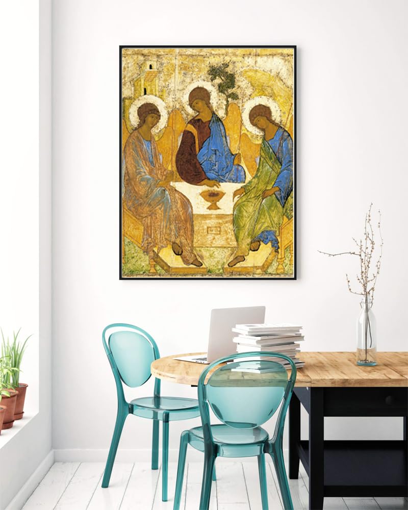 Trinity Printed Poster By Andrei Rublev Religious Culture Canvas Wall Art Vintage Painting Classic Art Reproduction