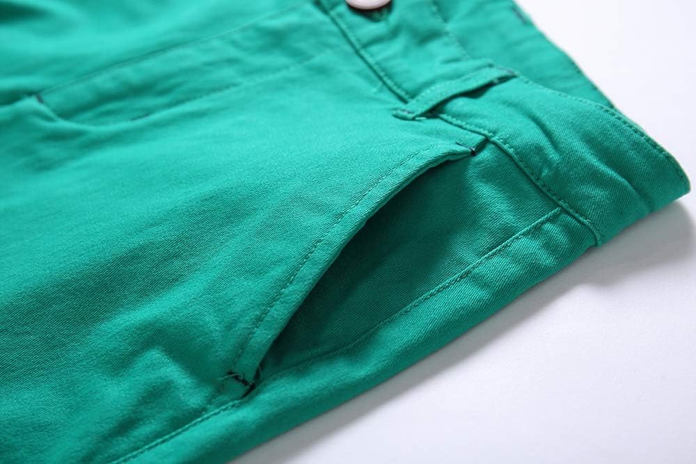 Boys Shorts - Flat Front Shorts with Adjustable Waist,Chino Shorts for Boys,6 Colors to Choose