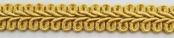 1/2" Chinese French Braid Gimp Trimming - 10 Continuous Yards - Many Colors! (Mustard)