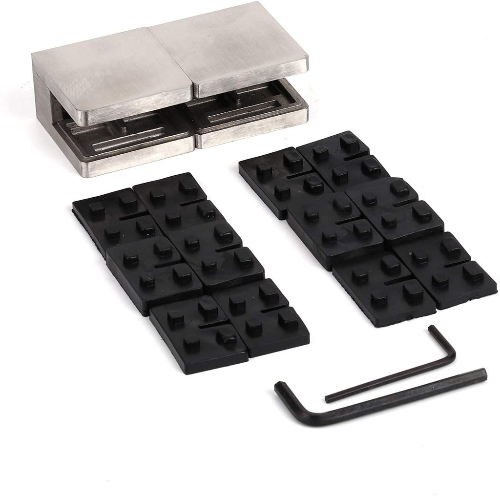 Glass Clamps 8PCS 1.8" Heavy Duty Square Glass Bracket Clamp StainlessSteel