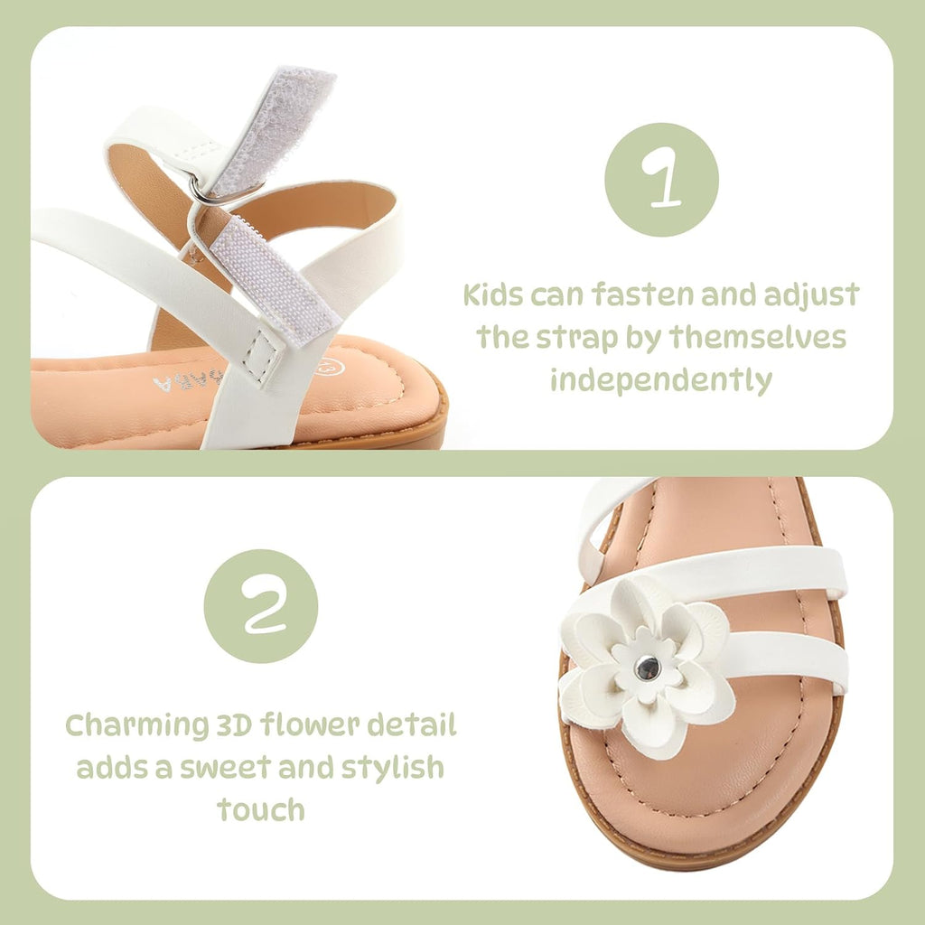 Toddler Girls Sandals Open Toe Dress Sandals for Kids