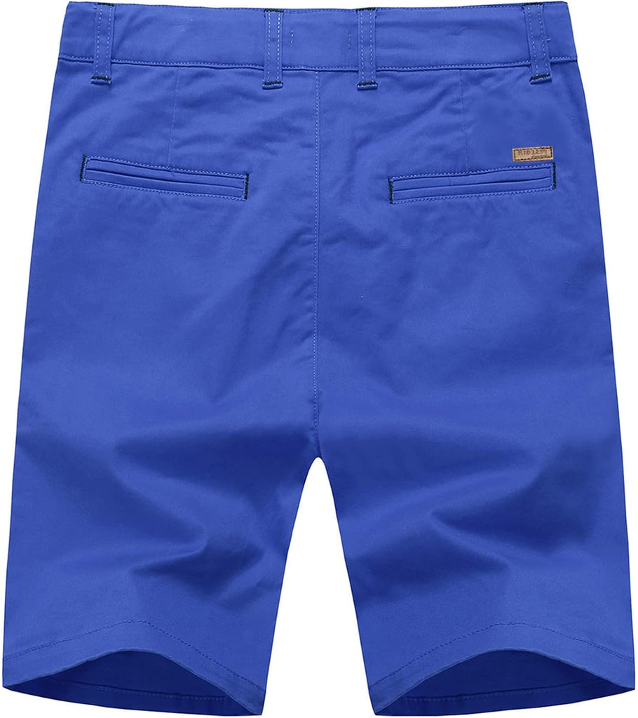 Boys Shorts with Adjustable Waist School Chino Shorts for Kid, 6 Colors to Choose