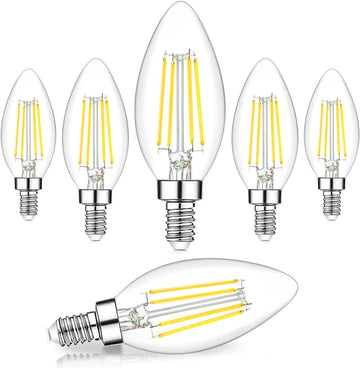 Dimmable E12 LED Candelabra Bulbs 60W Equivalent, 5000K