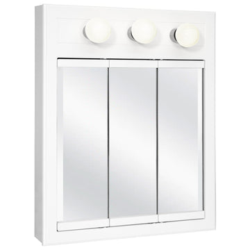 Concord Tri-View Medicine Cabinet, 24", White