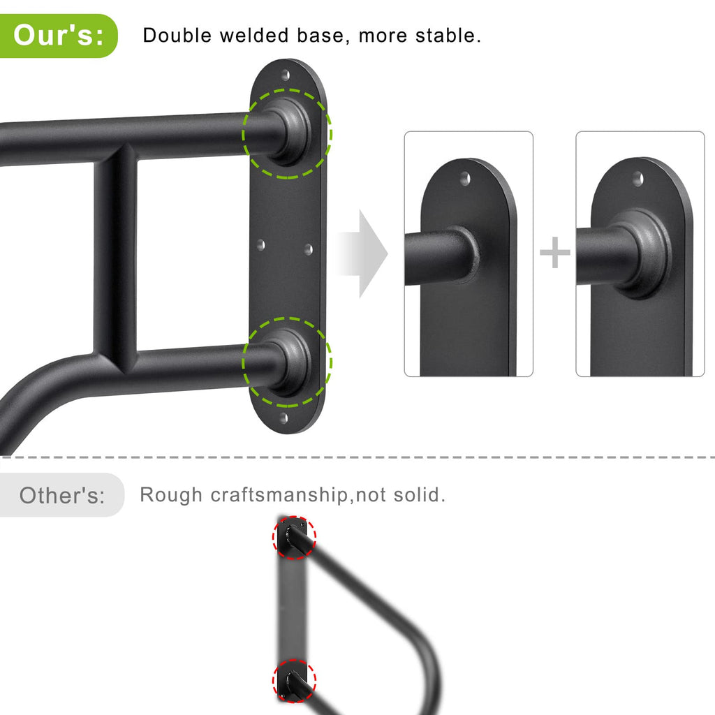 Heavy Duty Wall Mount Handrails for Indoor Outdoor 1-3 Steps