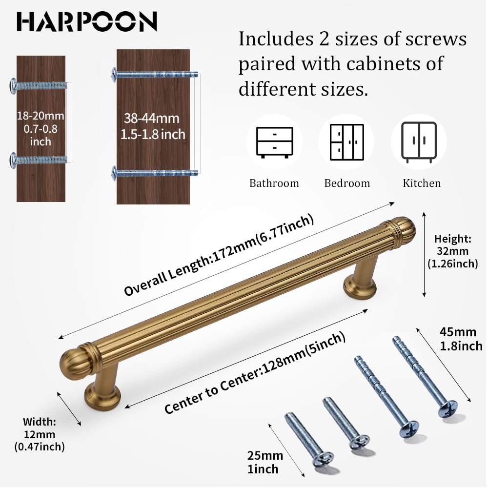 10 Pack 5 Inch Cabinet Handles Champagne Bronze Bar Drawer Pulls
