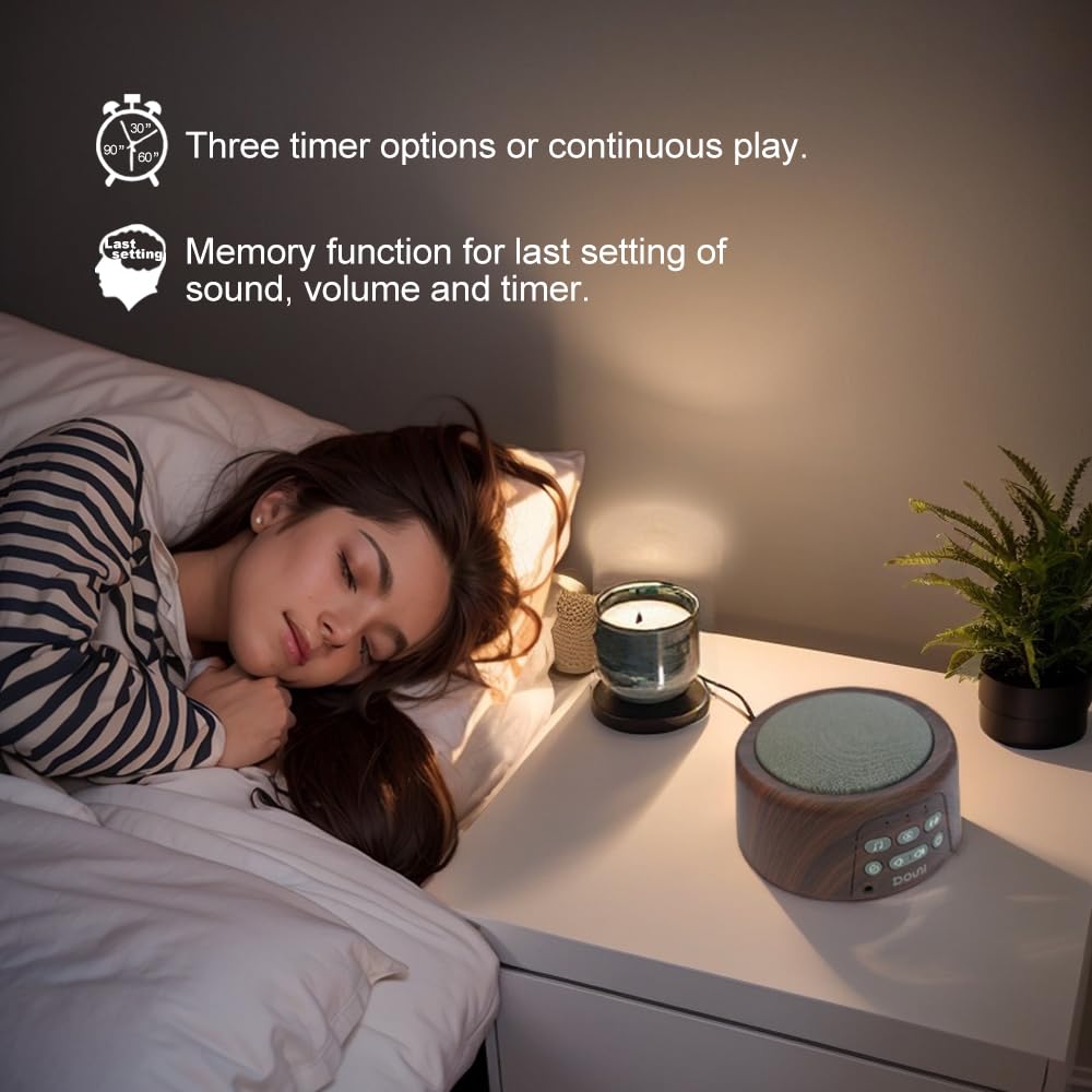 White Noise Machine - Sleep Sound Machine with Timer & Memory Function for Sleeping & Relaxation, Sleep Therapy for