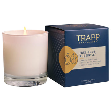 No. 8 Fresh Cut Tuberose - 7 oz. Signature Candle - Aromatic Home Fragrance with Floral Scent of French Tuberose