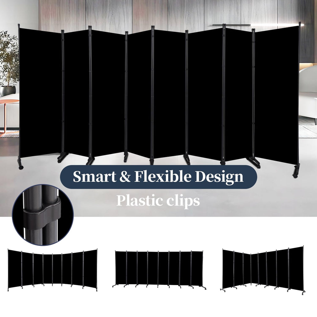 Room Divider 6 Panel-176''Wide Folding Privacy Screen, Large Partition Wall