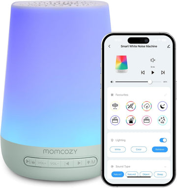 Smart White Noise Machine for Baby Sleeping with Night Light, Green