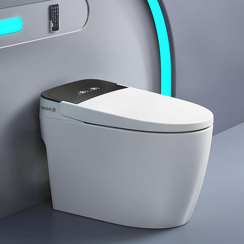 Smart Toilet,One Piece Bidet Toilet for Bathroom with Auto Open & Close Lid and Seat,Warm Water and Dry,Heated