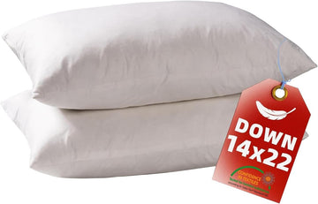 Down Feather Pillow Inserts Bedding Throw Pillow Inserts - Set of 2
