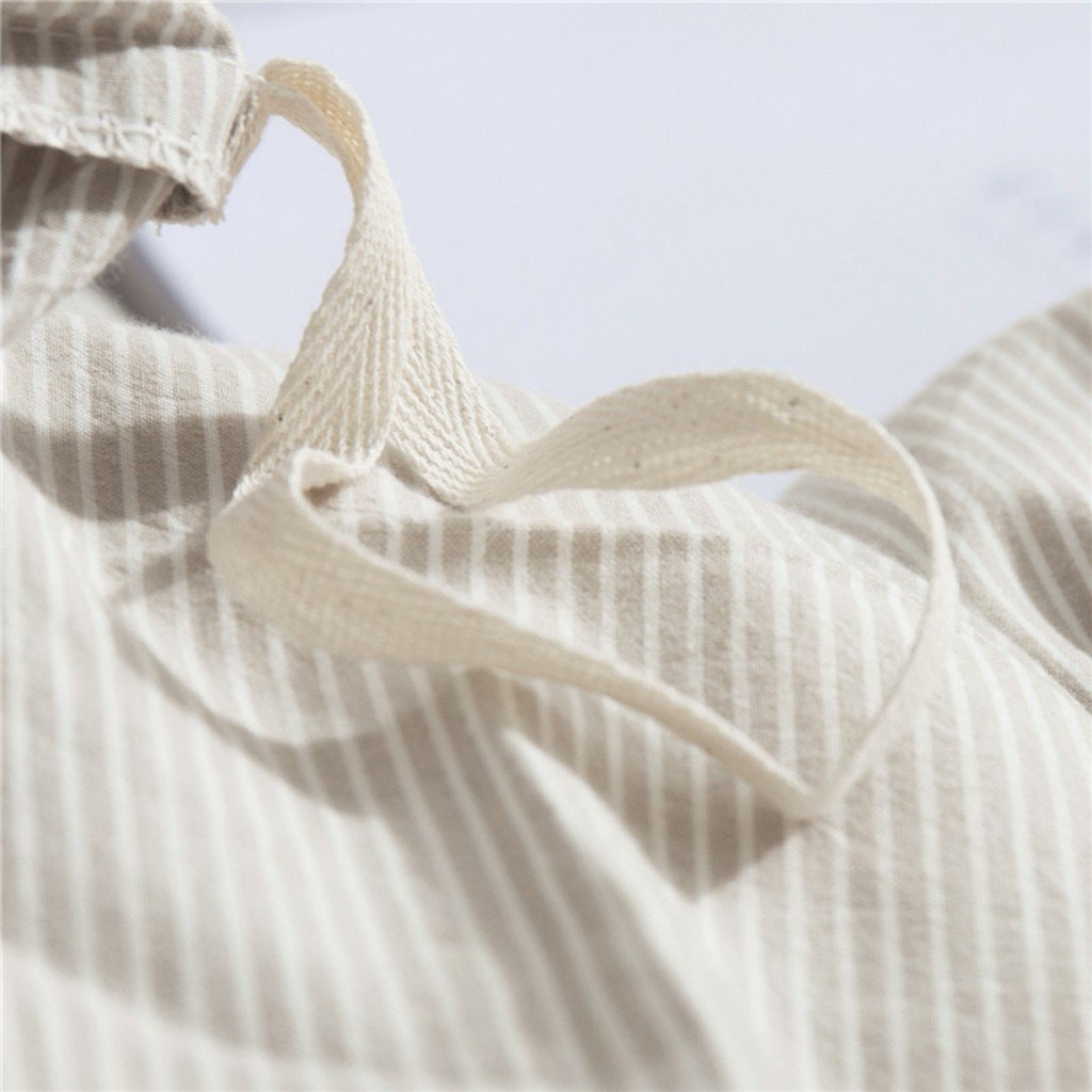 3-Piece 100% Washed Cotton Duvet Cover Simple Style Bedding Set with Zipper Closure - Ultra Soft and Easy Care