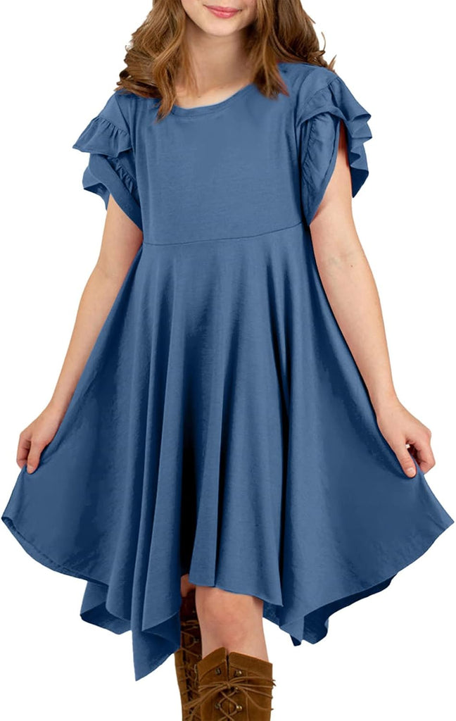 Tween Girls Summer High Low Boho Dresses