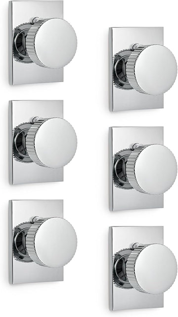 6 Pack Polished Chrome Privacy Interior Door Knobs