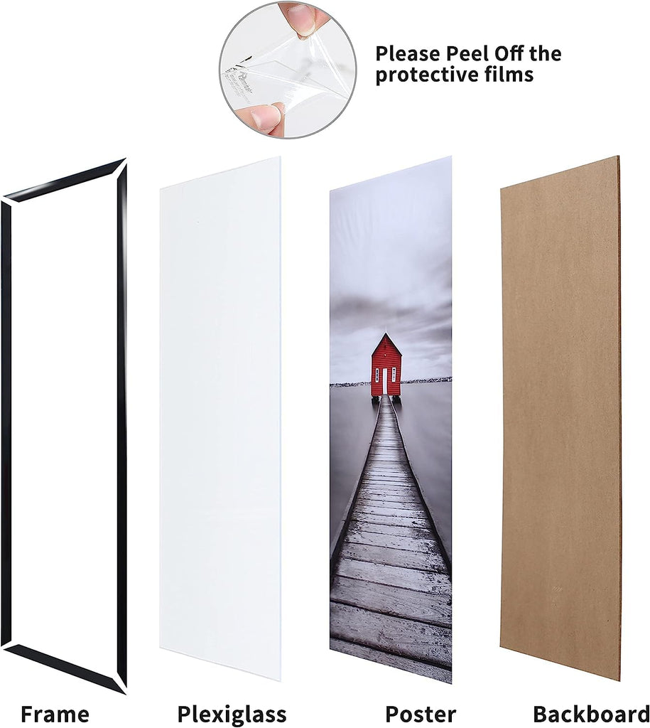27x40 Poster Frame 3 Pack, Black 27x40 Picture Frame