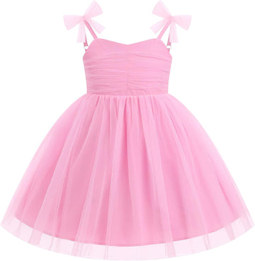 Toddler Girls Birthday Dress Tulle Smocked Pageant Summer Sundress