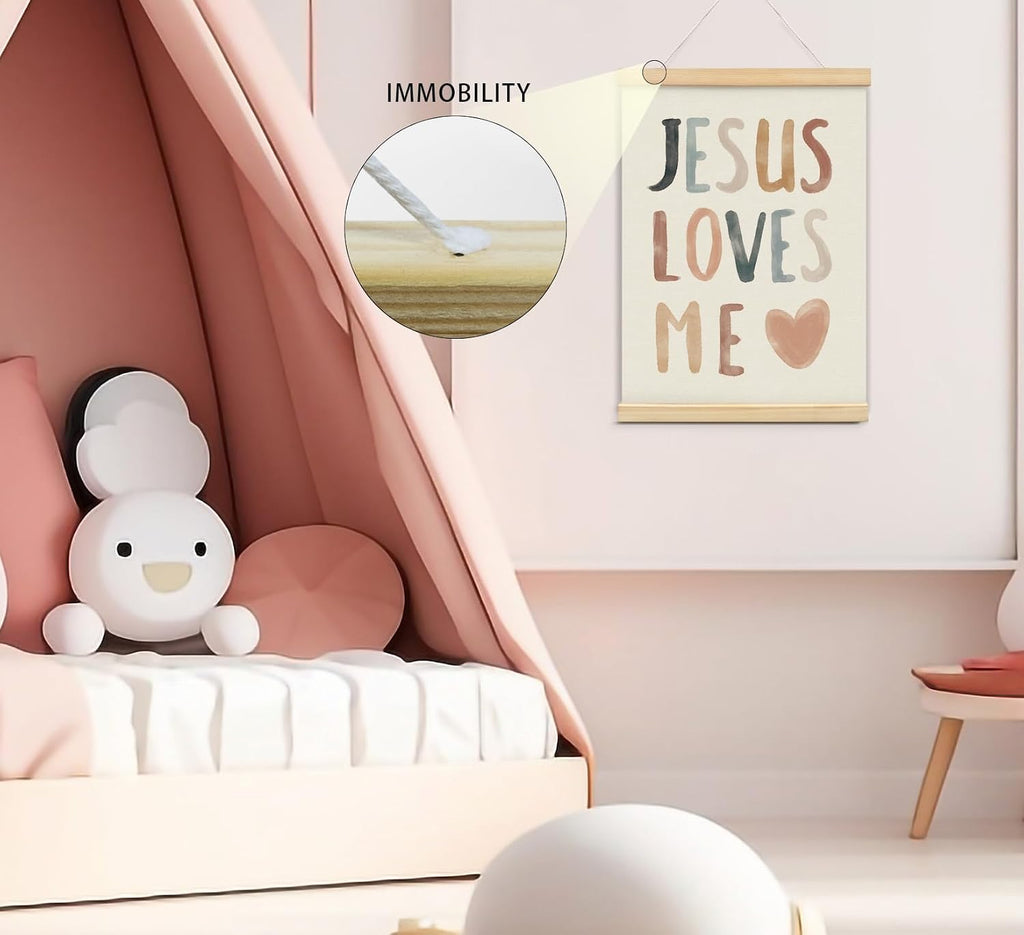 Christian Jesus Nursery Wall Art Decor, 12x16 Inch Set of 2
