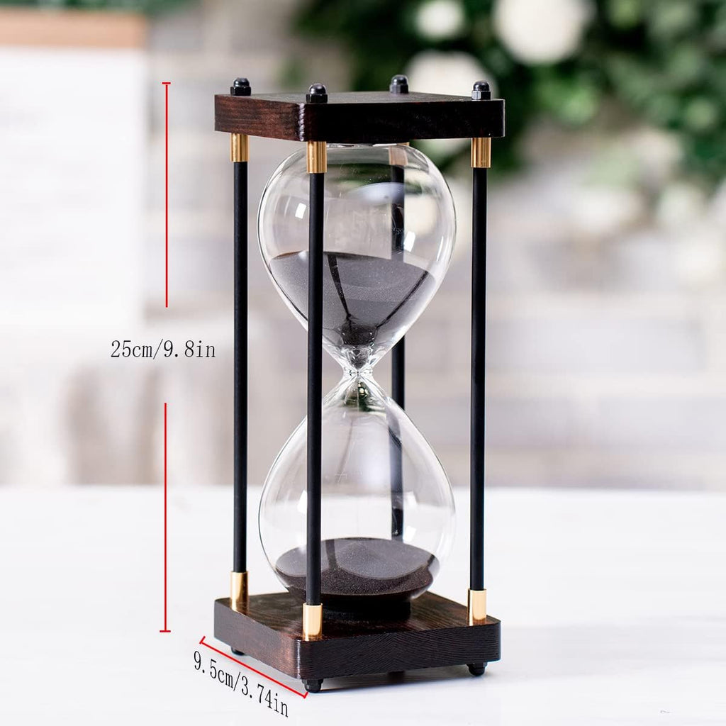Large Sand Timer, Hourglass Timer 60 Minutes,Vintage Wooden Hour Glass Timer,Modern Home Kitchen Office Decoration