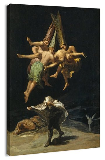Print Wall Art - Witches Flight, 1797 by Francisco Goya - 12x18 inches