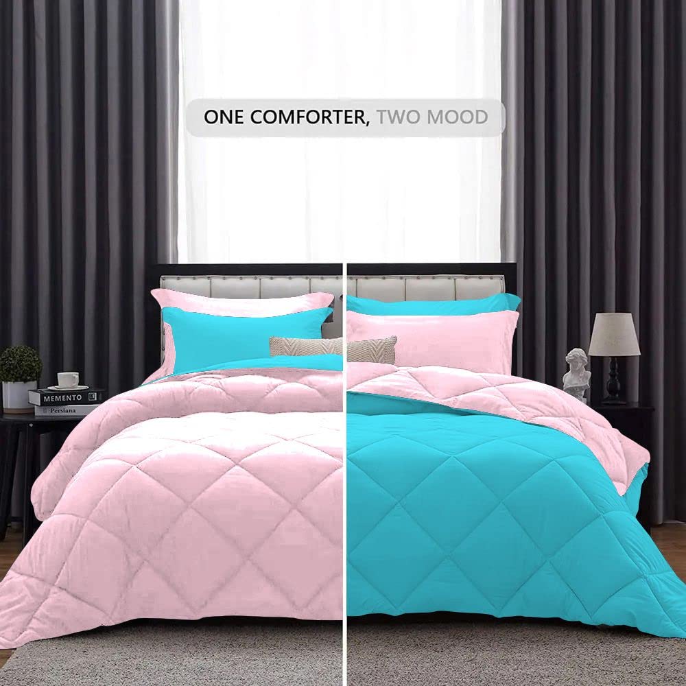 1 Piece Reversible Diamond Pattern Comforter Premium Super Soft 550 GSM All Season 1000 Thread Count 100% Egyptian