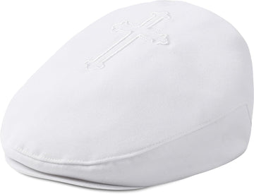 Baby Boys Baptism Hat Christening Dedication White Cap