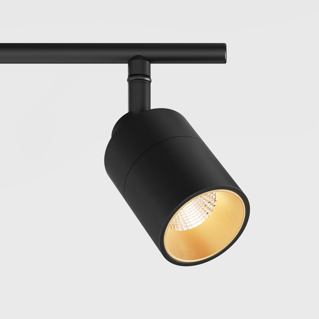 Shura Black 5-Light Track Light with Adjustable Heads, Integrated LED Bulbs, 4 ft. Track Lighting Kit Ceiling Light