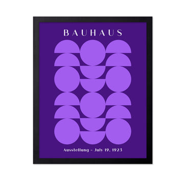 Vintage Bauhaus Poster - Retro Circles & Semi Circles Print - Geometric Art - Minimal Gift for Men, Women - Abstract