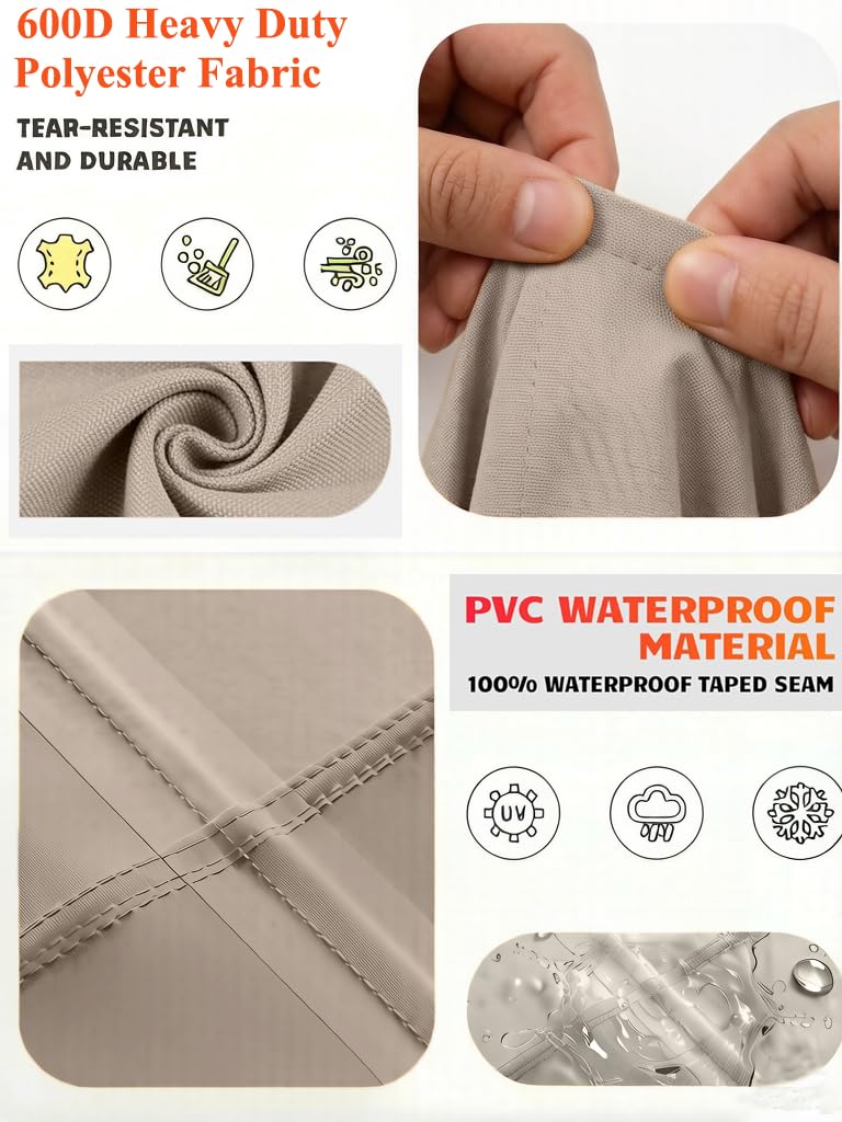 Patio Sofa Cover 2-Seater & Outdoor Couch Cover Waterproof