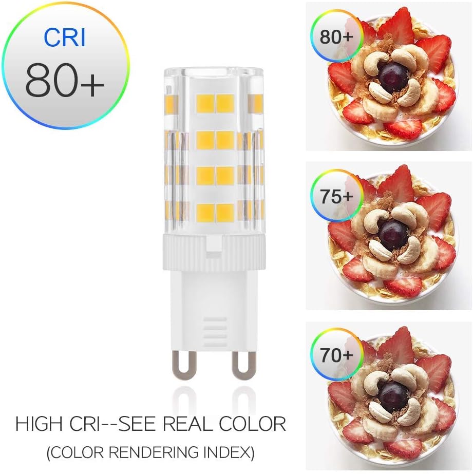 Bi Pin Base G9 LED Bulb 120V 4W 3000K Warm White 2 Pack