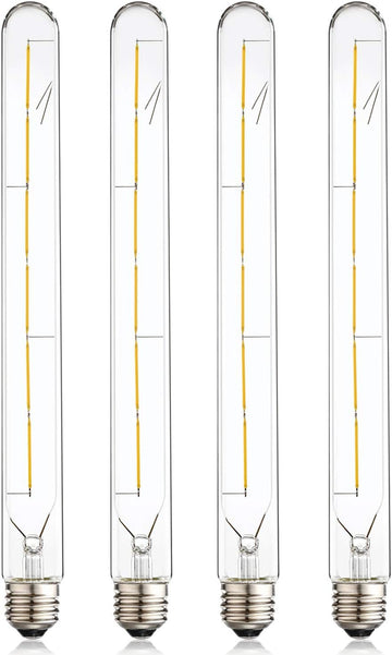 Vintage LED Filament Bulb T300, 6W Dimmable T10 Edison Light Bulb Long Tubular Antique LED Light,E26 Base,Clear