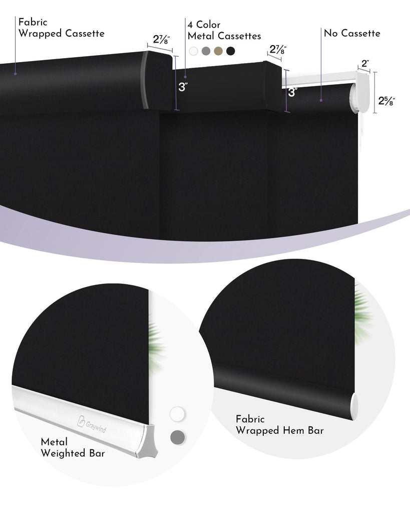 Motorized Shades 100% Blackout Compatible with Alexa Google WiFi Smart Hardwired Window Shade Remote Control Thermal