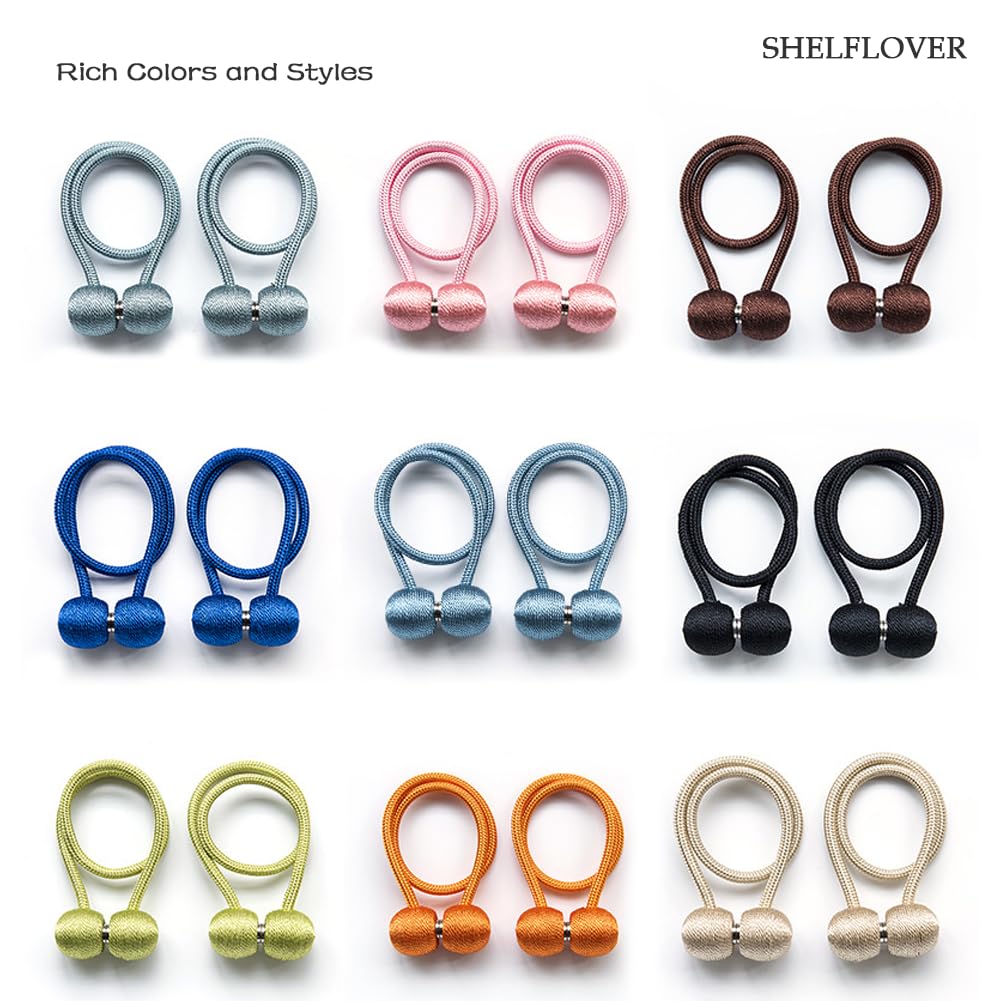 Magnetic Curtain Tiebacks 2pcs, Curtain Buckles Holders Living Room Home Window Treatment Decorative, Thicken