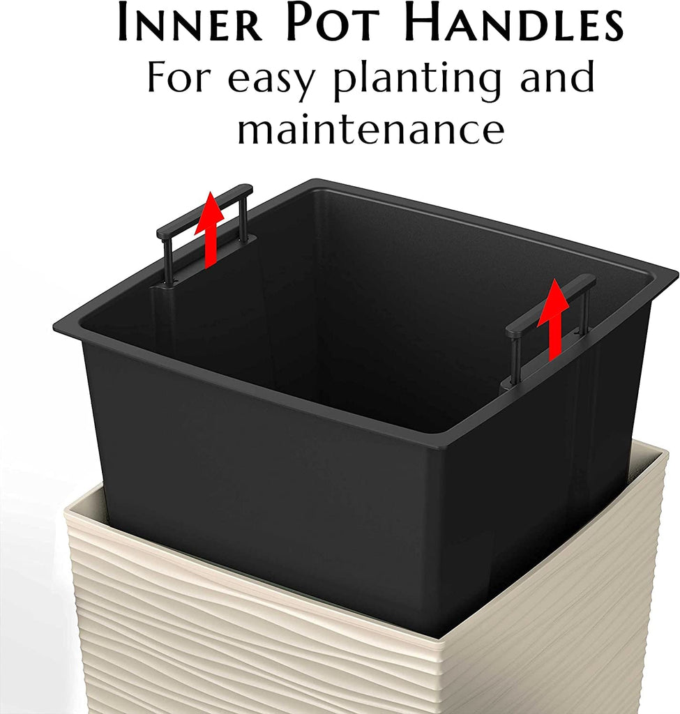 Janska M-Resin Heavy Duty Tall Planter, Indoor/Outdoor Grande