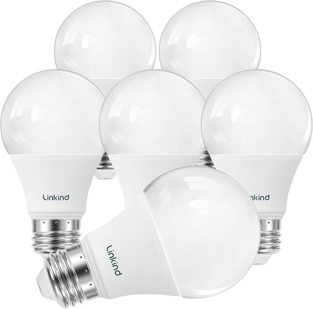 A19 LED Light Bulb, 60W Equivalent, 2700K Soft White Light Bulbs, 800 Lumens 8.5W Non-Dimmable LED Bulbs, E26