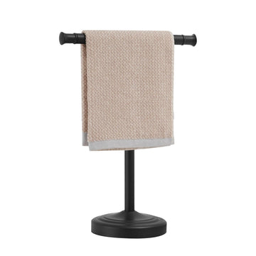 Matte Black Hand Towel Holder Stand Countertop Towel Rack