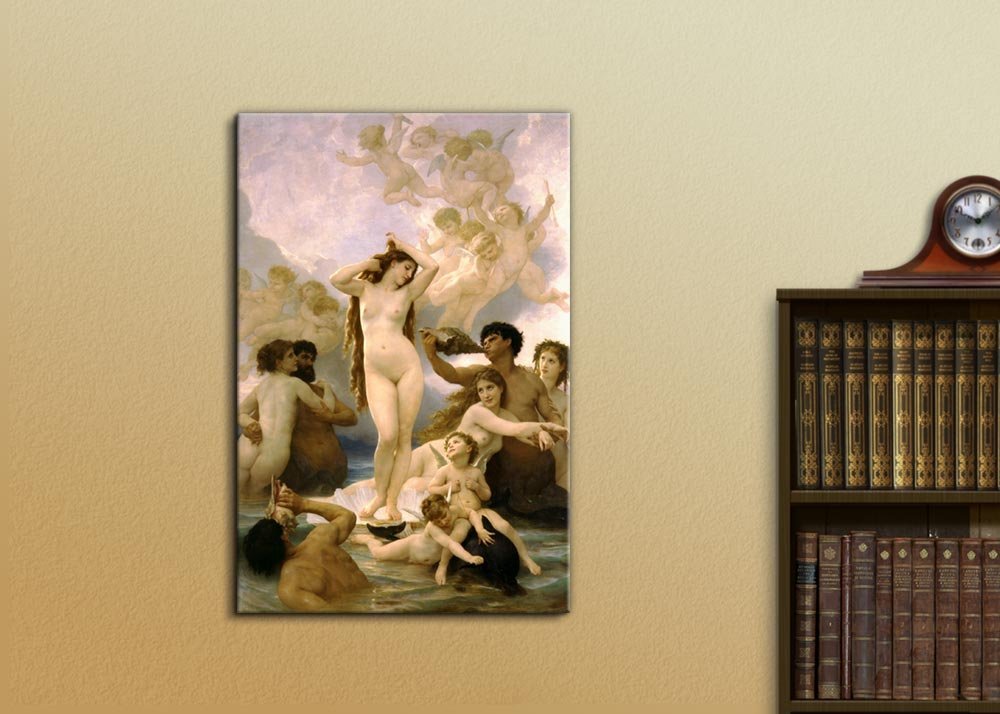 The Birth of Venus by William Adolphe Bouguereau Giclee Canvas Prints Wrapped Gallery Wall Art | Stretched and Framed
