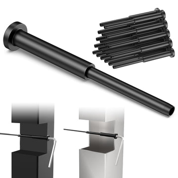 20 Pack 4"x4" Black Invisible Cable Railing Kits, 1/8" Black Stainless Steel Invisible Receiver and Swage Stud End