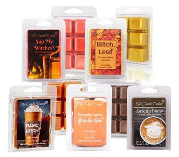 Fiercely Fall 5 Pack - 5 Amazing Autumn Wax Melts - 30 Total Cubes - 10 Total Ounces - Funny Fun Fall Aromas