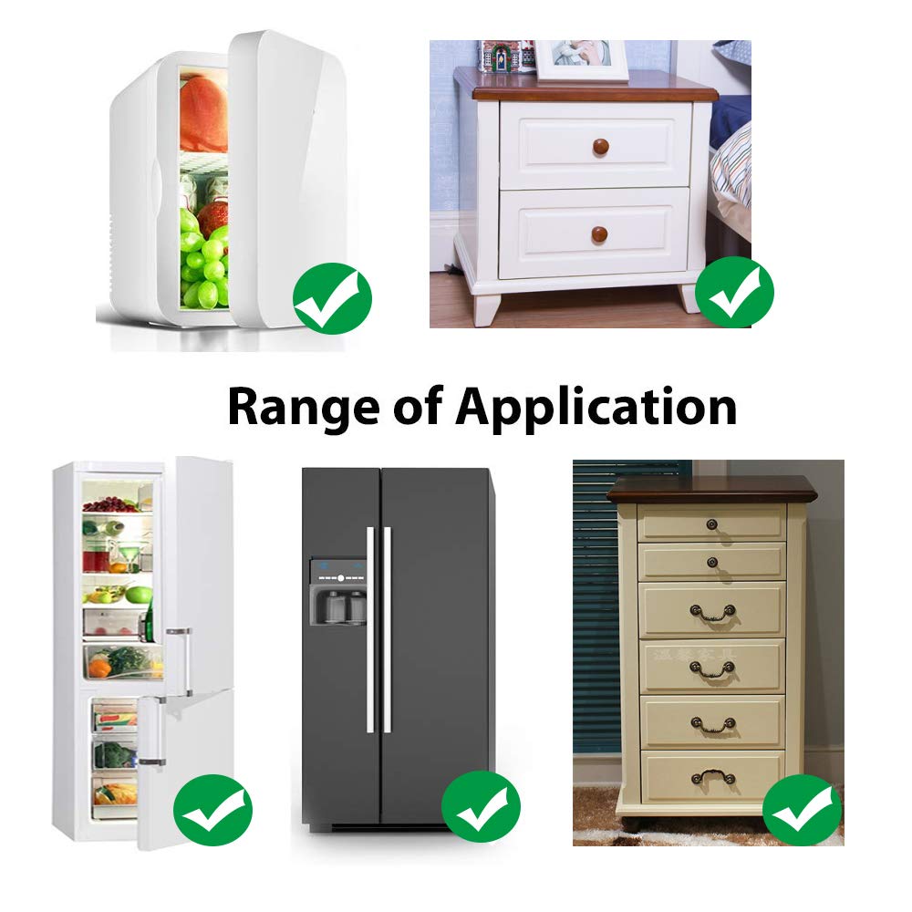 Fridge Lock,Refrigerator Locks,Freezer Lock with Key for Child Safety,Locks to Lock Fridge and Cabinets,White Fridge