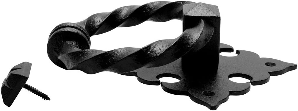 Door Knockers 7 in. Cast Iron Round Door Knocker with Mounting Hardware