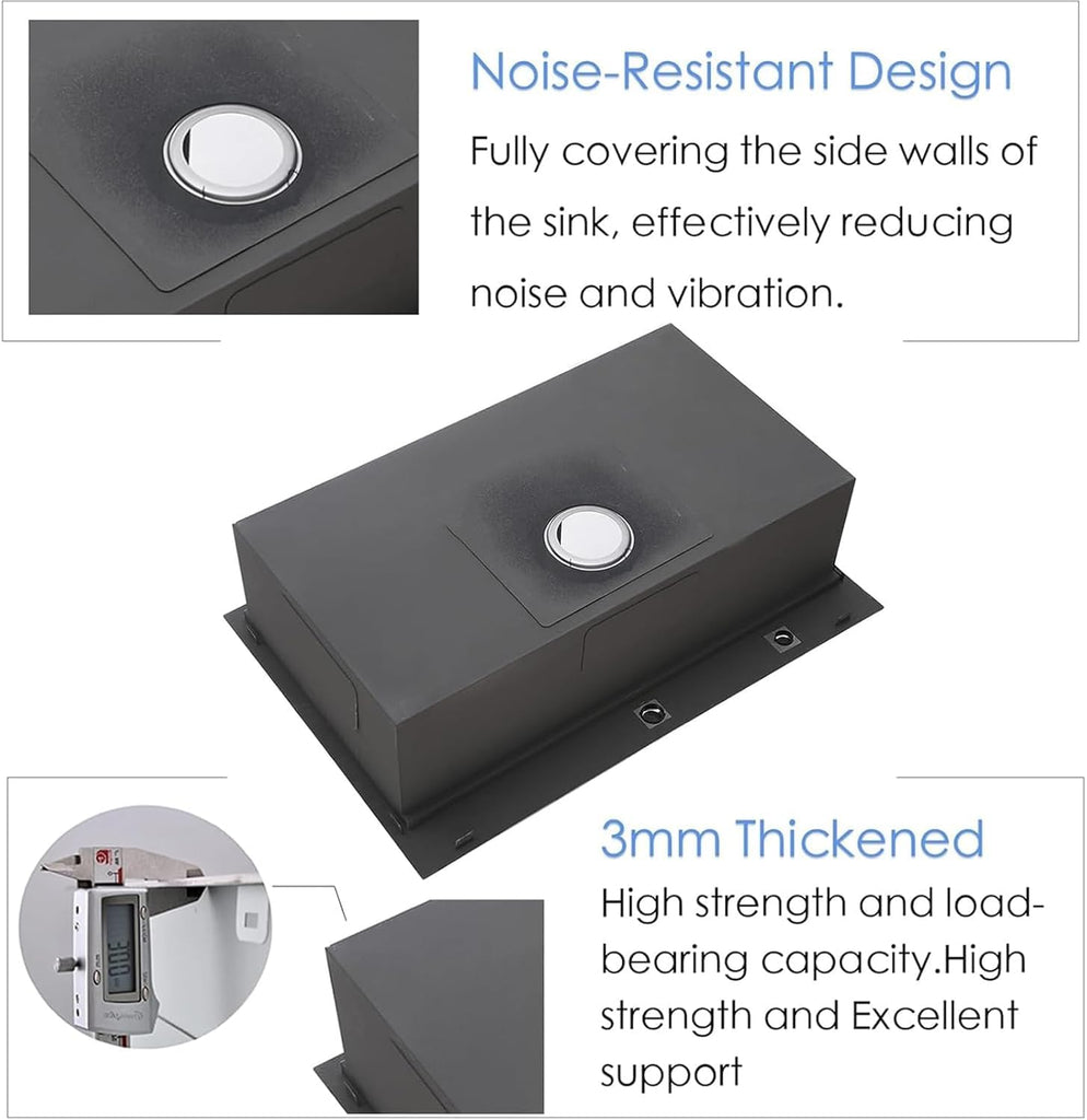 33x22 Drop Sink, Single Bowl workstation