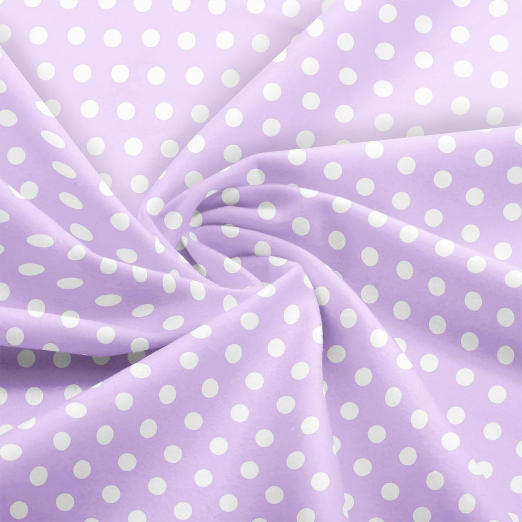 Polka Dots Fabric by The Yard, Purple White Soft Polyester No Stretch Fabric for Sewing Lover, Abstract Geometric